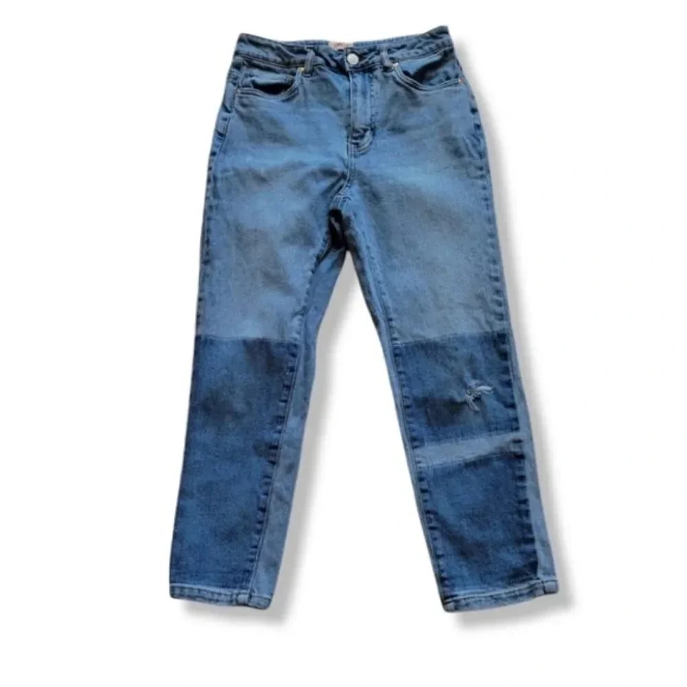 Only Straight Legged Patched Jeans
